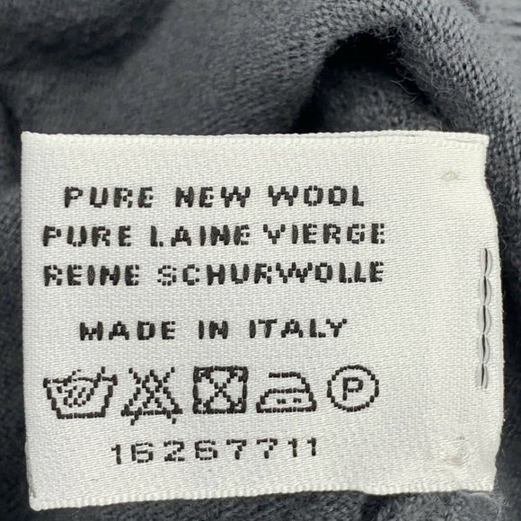 Men's Pebble Beach Collection Long Sleeve V-Neck Sweater Gray Woolmark Golf - Picture 8 of 12